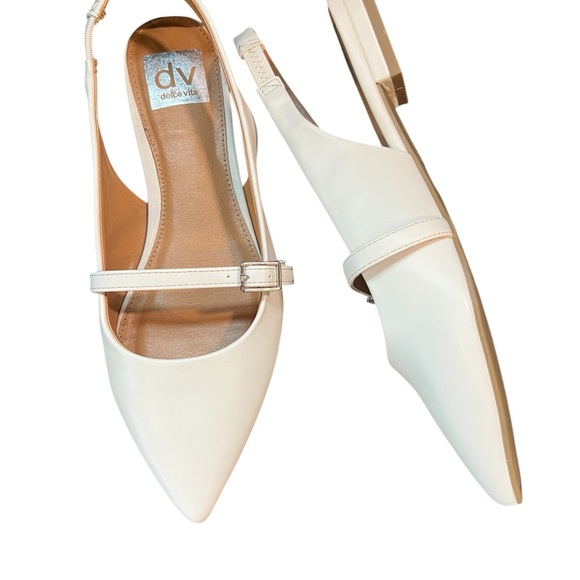 Dolce Vita Women's Ivory Carder Slingback Flats 7.5 NWOB - Picture 4 of 6